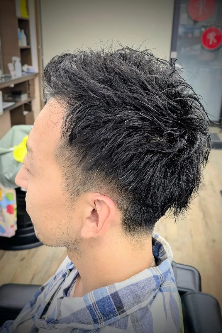 ショート パーマ 理容プラージュ燕三条 福井のヘアスタイル