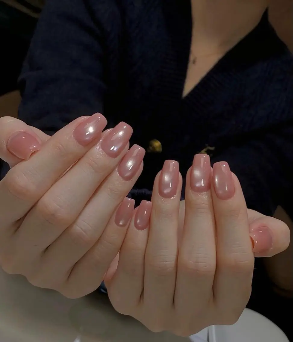 ネイル マグネットネイル ピンク Miu 川越東口ネイルサロンのネイルデザイン