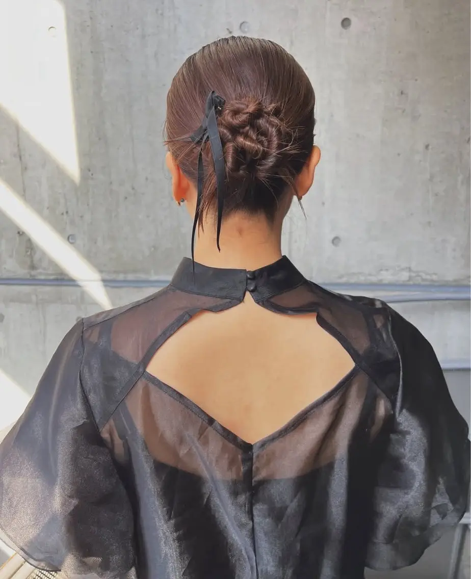 セミロング ヘアアレンジ ヘアセット ヘアセット chamoのヘアスタイル