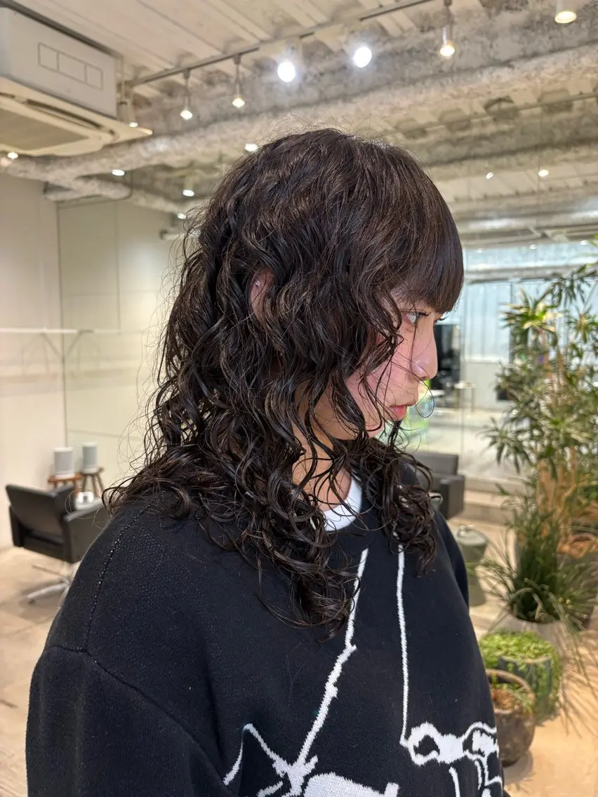 ロング パーマ カット パーマ ANY/須田麻人 /パーマスタイルのヘアスタイル