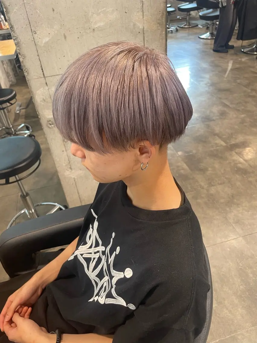 ショート カラー メンズ ヘアカラー ハイトーン 横浜💞ミオのヘアスタイル