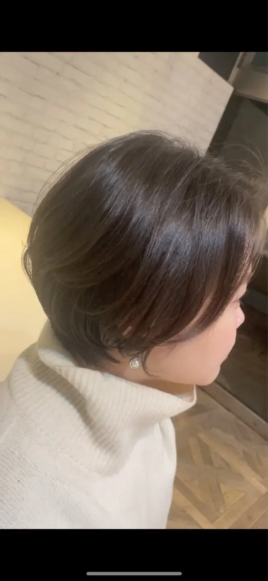 ショート ショートボブ 丸みショート ボブ ショートヘア カット ヘアカラー トリートメント ご新規様限定 透明感カラーKANAのヘアスタイル