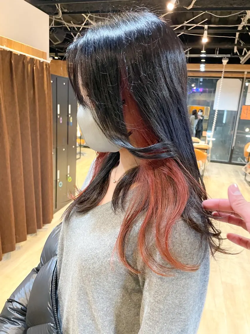 セミロング カラー インナーカラー ヘアカラー 髪質改善/ブリーチ 田代 龍我のヘアスタイル