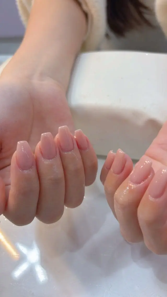 ネイル ピンク ハンドネイル 鶴橋wooone nail.rieのネイルデザイン