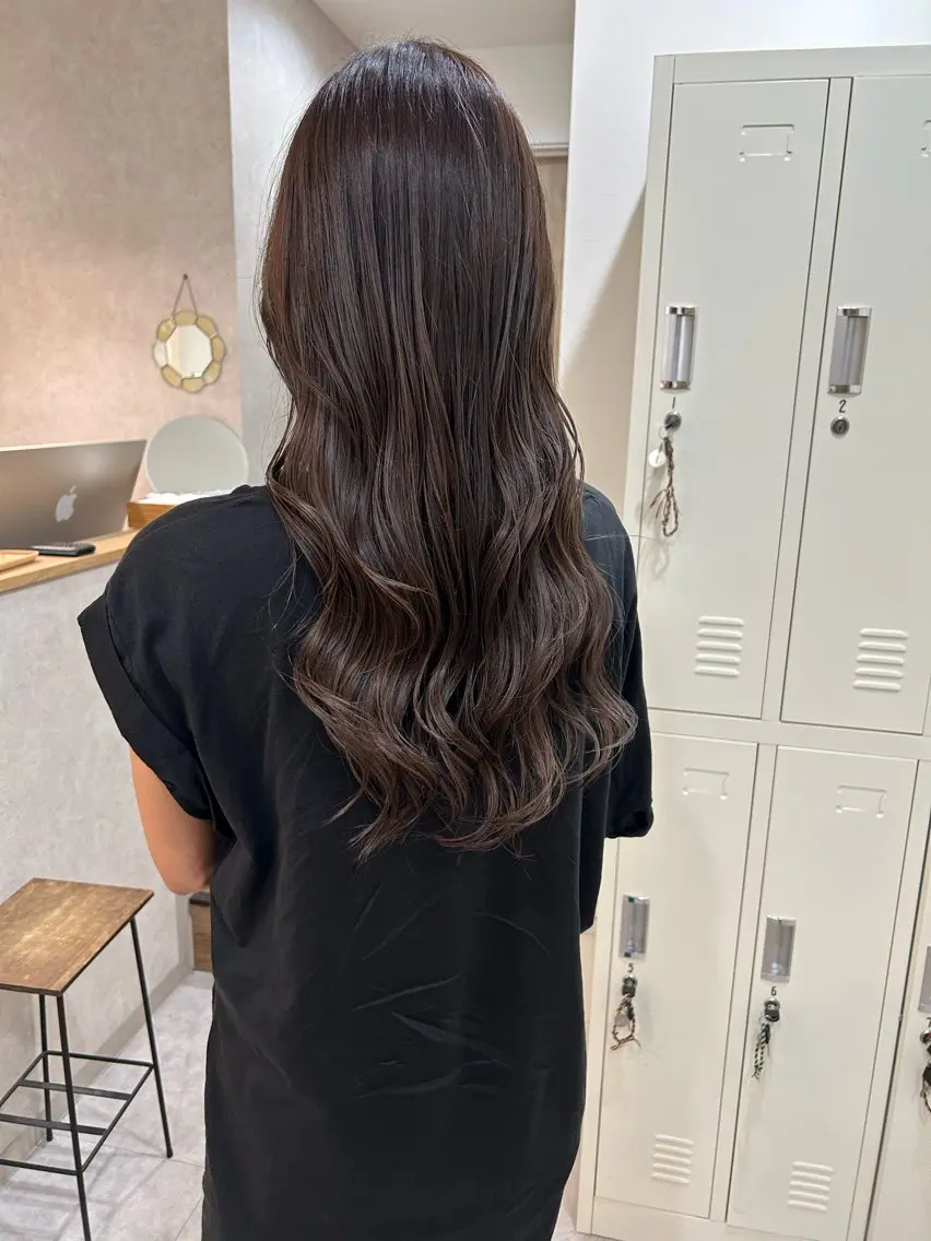ロング カラー ベージュカラー ラベンダーカラー ラベンダーベージュ ロング カット ヘアカラー トリートメント ボブ/ハイトーン 福生Radix 下田のヘアスタイル