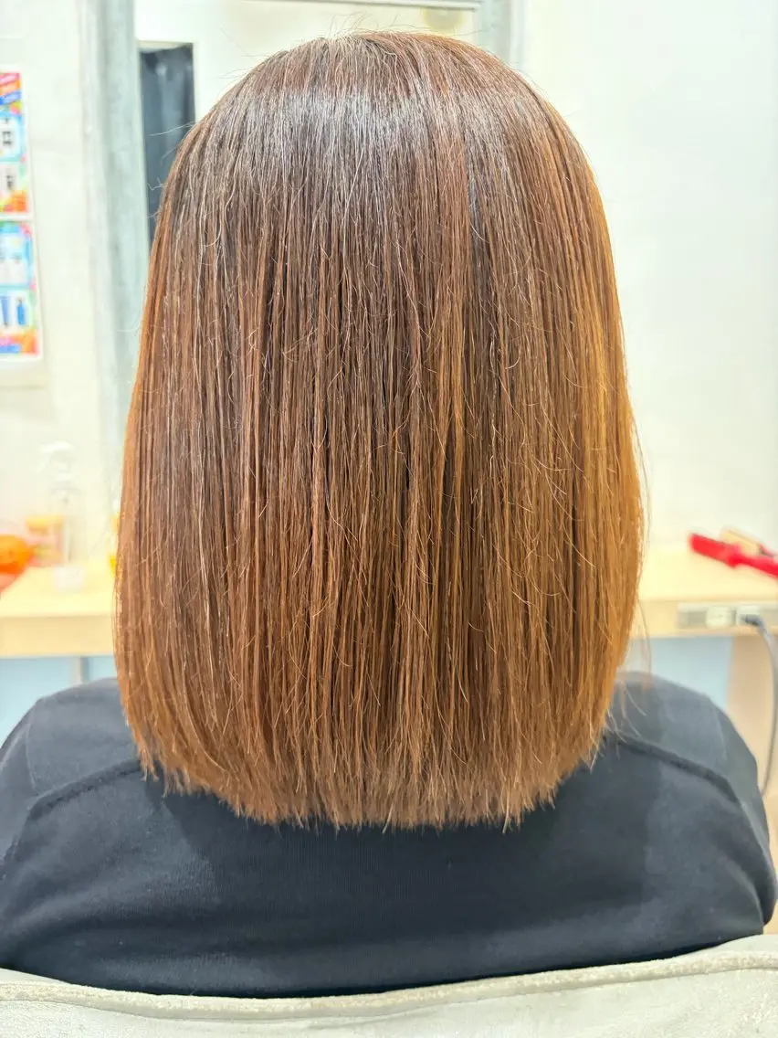 ミディアム カット 縮毛矯正 片山 森尊のヘアスタイル