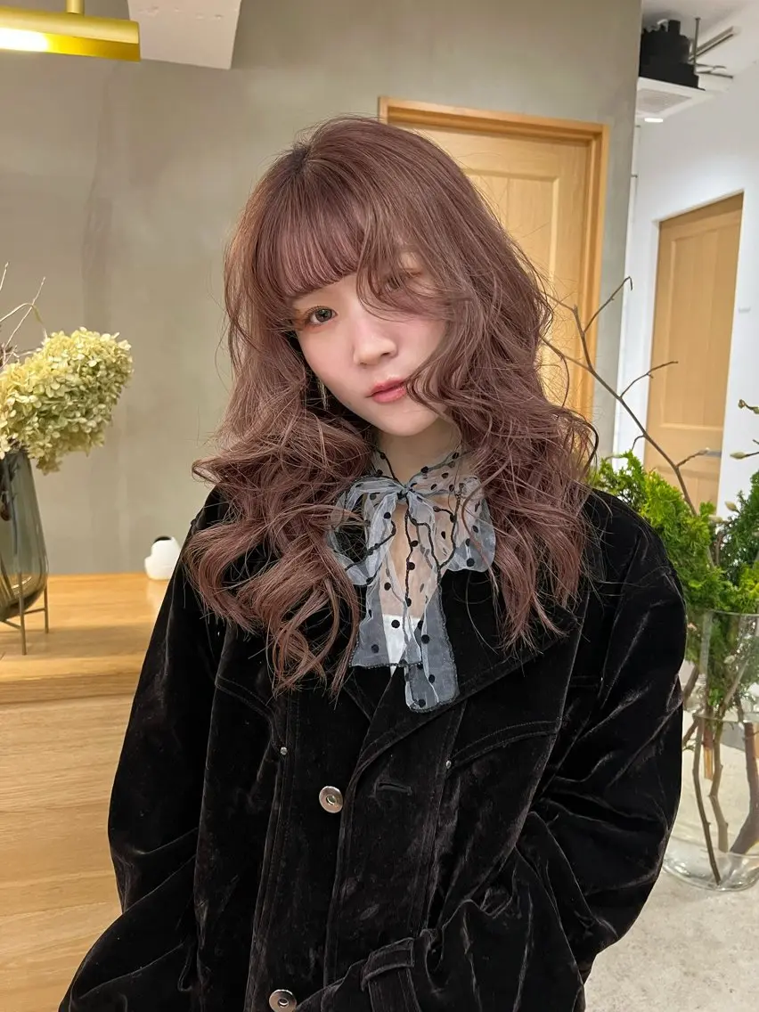 ロング カット 似合わせレイヤー ＆縮毛矯正のヘアスタイル