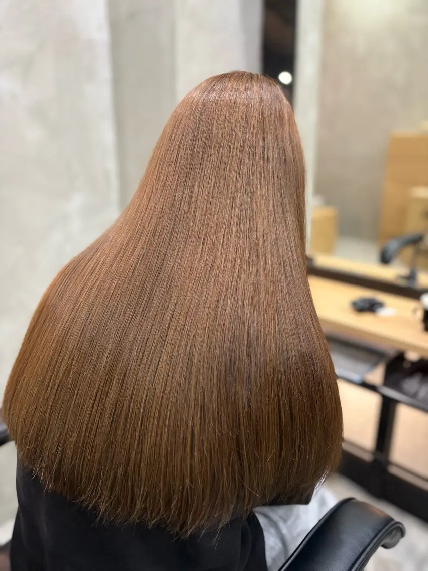 カラー ベージュカラー 入学式 かわうち れなのヘアスタイル