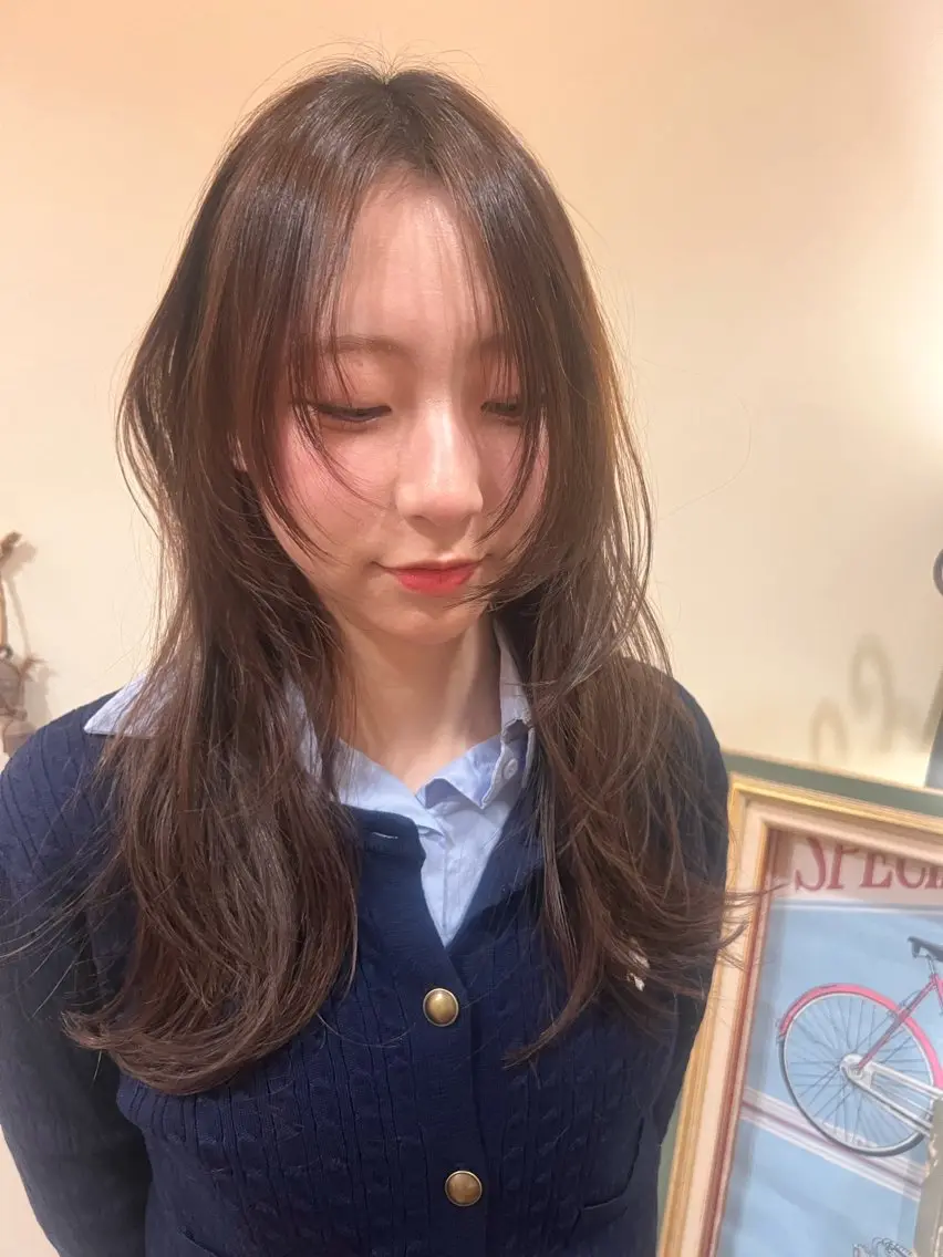 ロング ハッシュカット カット ヘアカラー トリートメント 韓国スタイル🫧 サーシャのヘアスタイル
