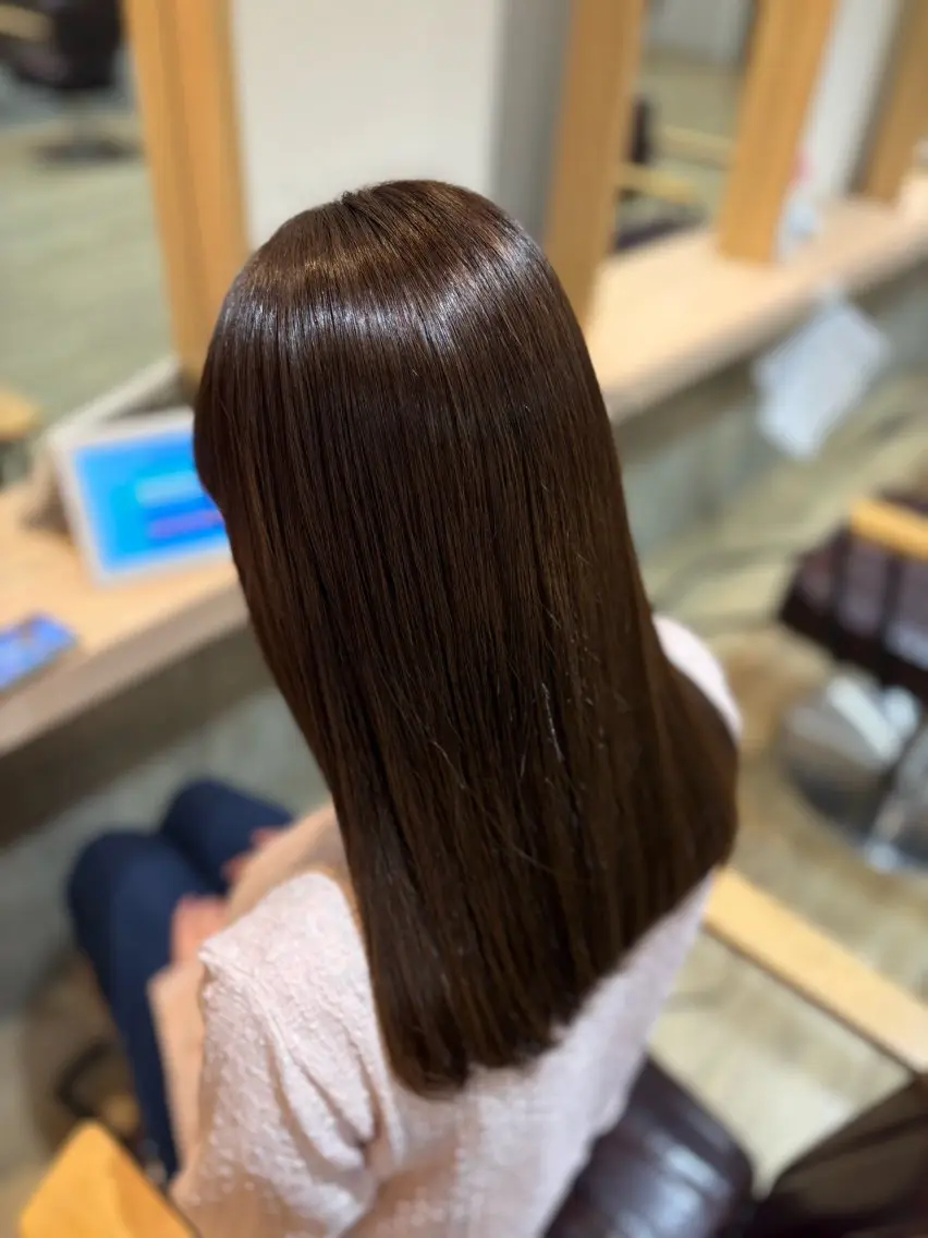 ロング カット 縮毛矯正 sakura💭🍓 CIEL四条河原町のヘアスタイル