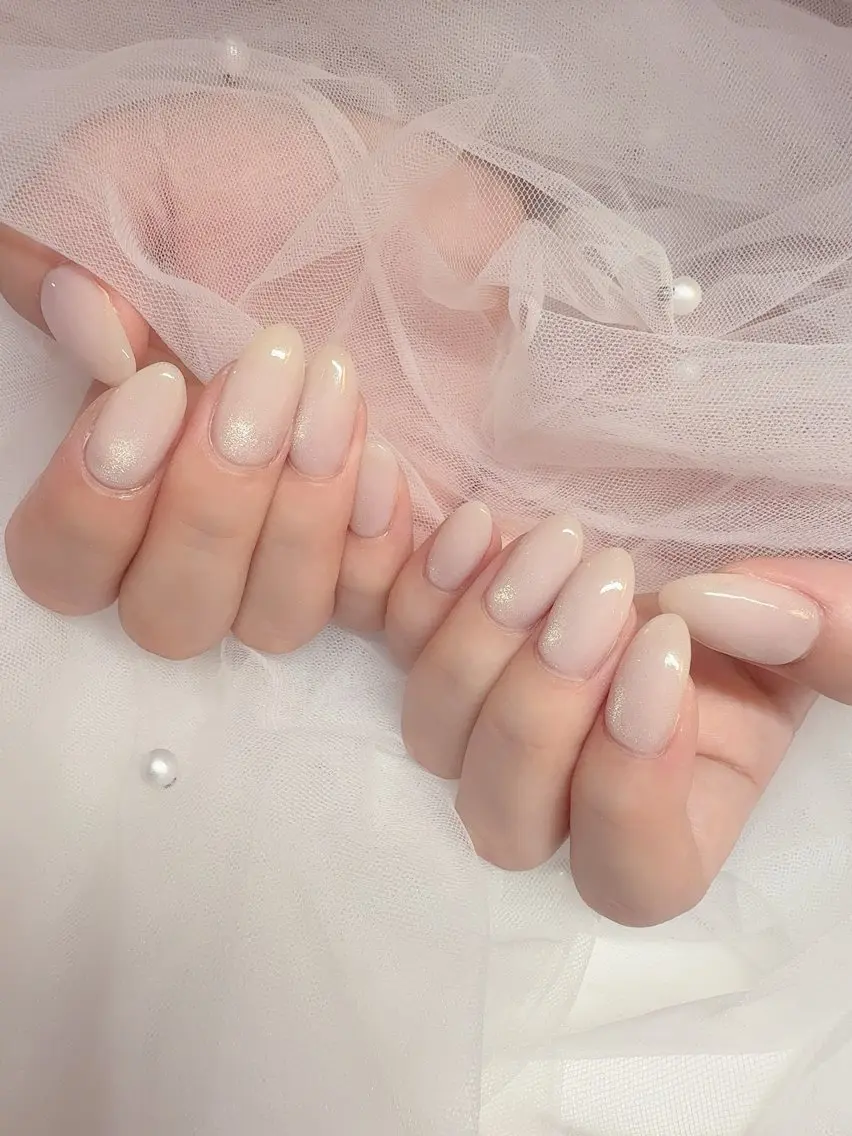 ネイル マグネットネイル ワンカラーネイル ピンク シンプルネイル ハンドネイル teddybear nailsのネイルデザイン