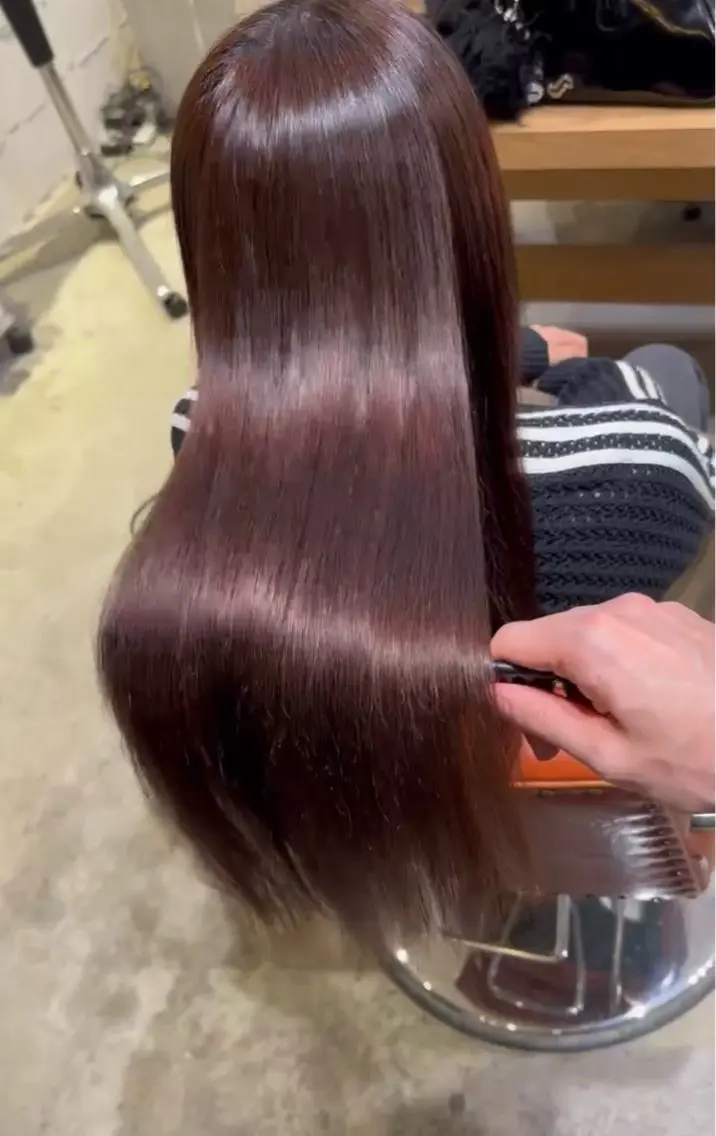 ロング 髪質改善 縮毛矯正 [自由が丘]ハヤカワ /縮毛矯正/髪質改善のヘアスタイル