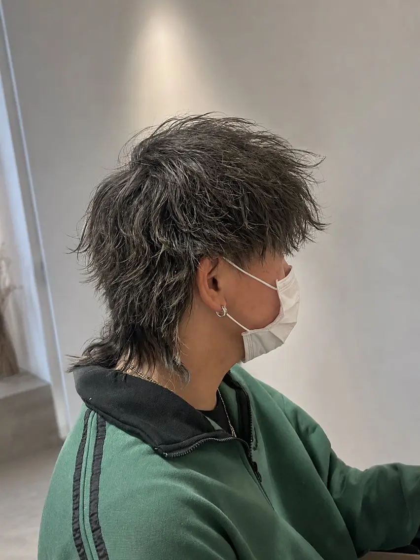 パーマ メンズ カット パーマ 都立大学メンズパーマ フェザー/大丸優希のヘアスタイル