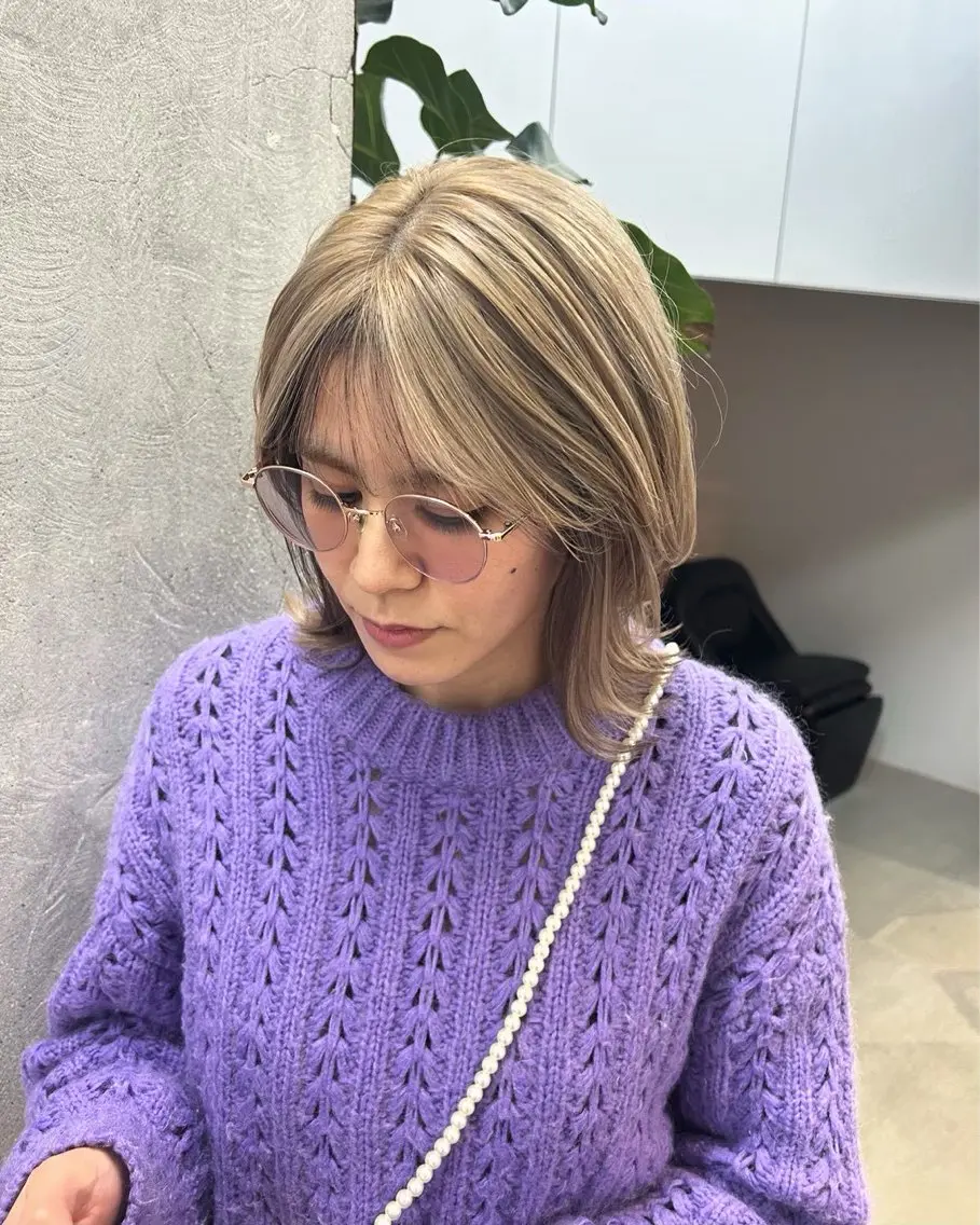 ミディアム 片山 朝陽のヘアスタイル