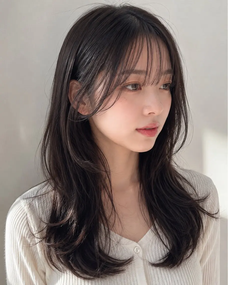 ロング 顔周りカット カット 🌈ブリーチ/ パーマ特化✨祖慶歩のヘアスタイル
