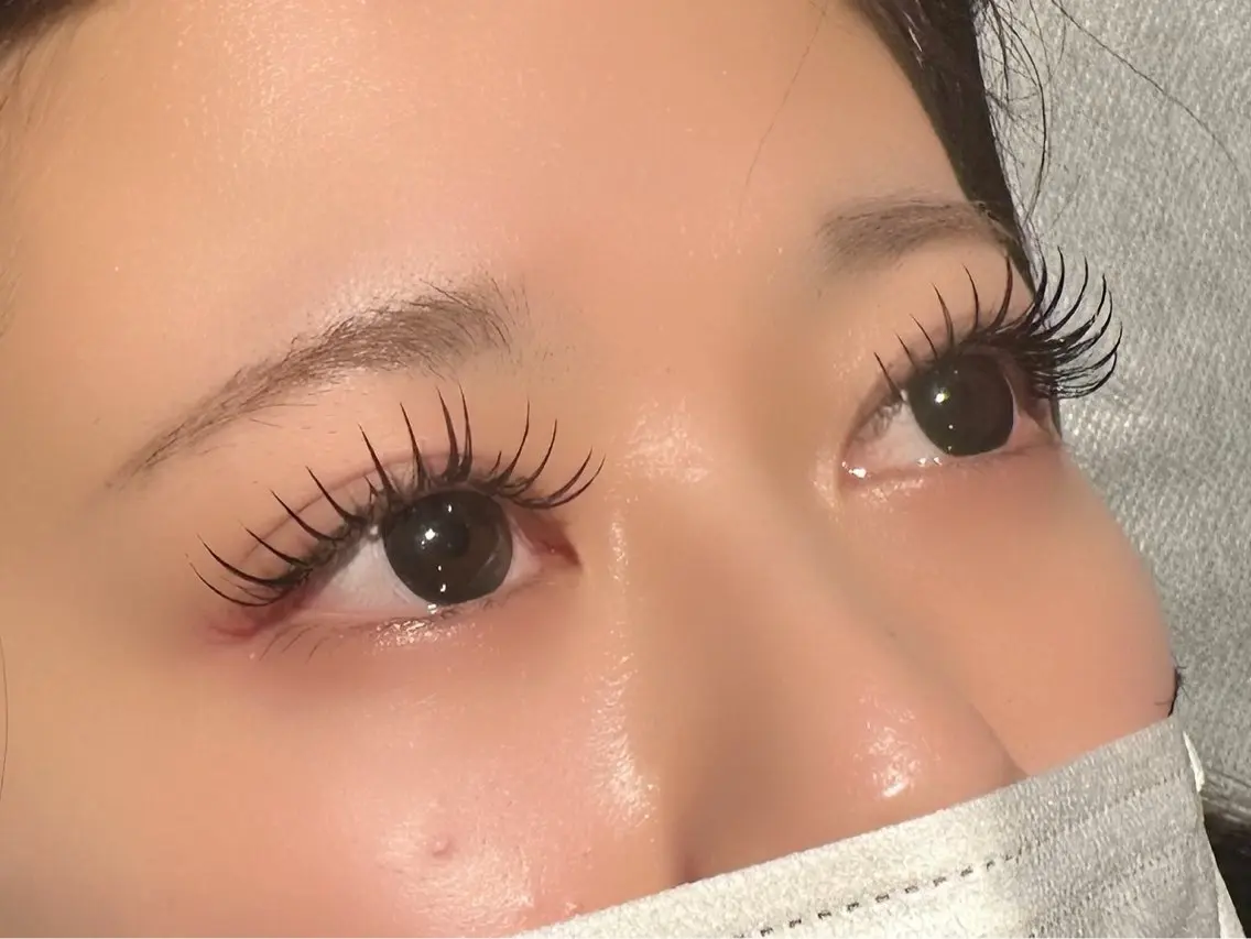 マツエク・マツパ バインドロック フラットラッシュ まつげパーマ 一重×まつ毛パーマ まつ毛パーマ/眉毛 /マツエク🩵りかのマツエク・マツパデザイン