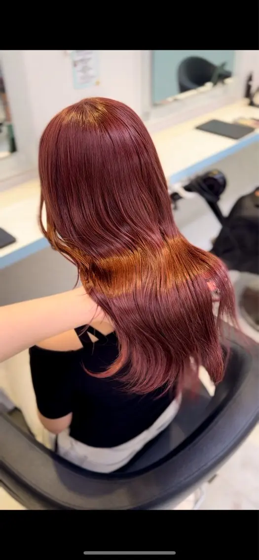 カラー 🇰🇷韓流暖色ヘア 🍒saaya🍒のヘアスタイル