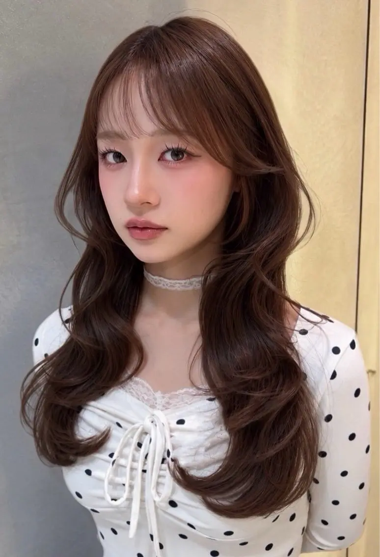 ロング カット ヘアカラー トリートメント 仙台Ｉ韓国レイヤー Ｉ髪質改善Ｉ伊藤拓海のヘアスタイル