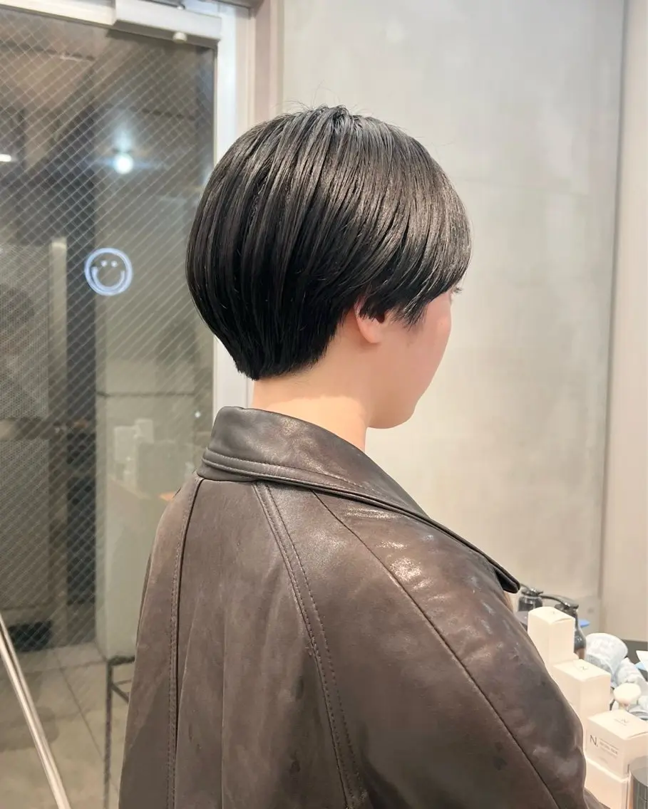 ショート 横浜/メンズカット 曲がる縮毛矯正のヘアスタイル