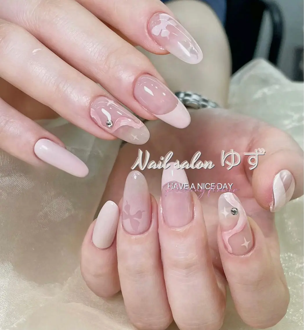ネイル 長さ出し フットネイル フレンチネイル ジェルネイル 韓国ネイル ゆず- Nail Salonのネイルデザイン