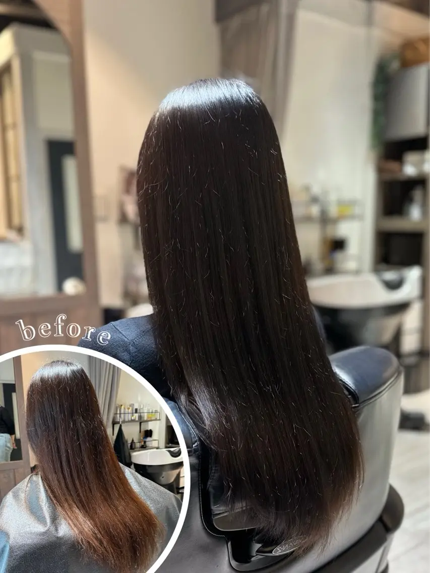 ロング カラー 江原 優那のヘアスタイル