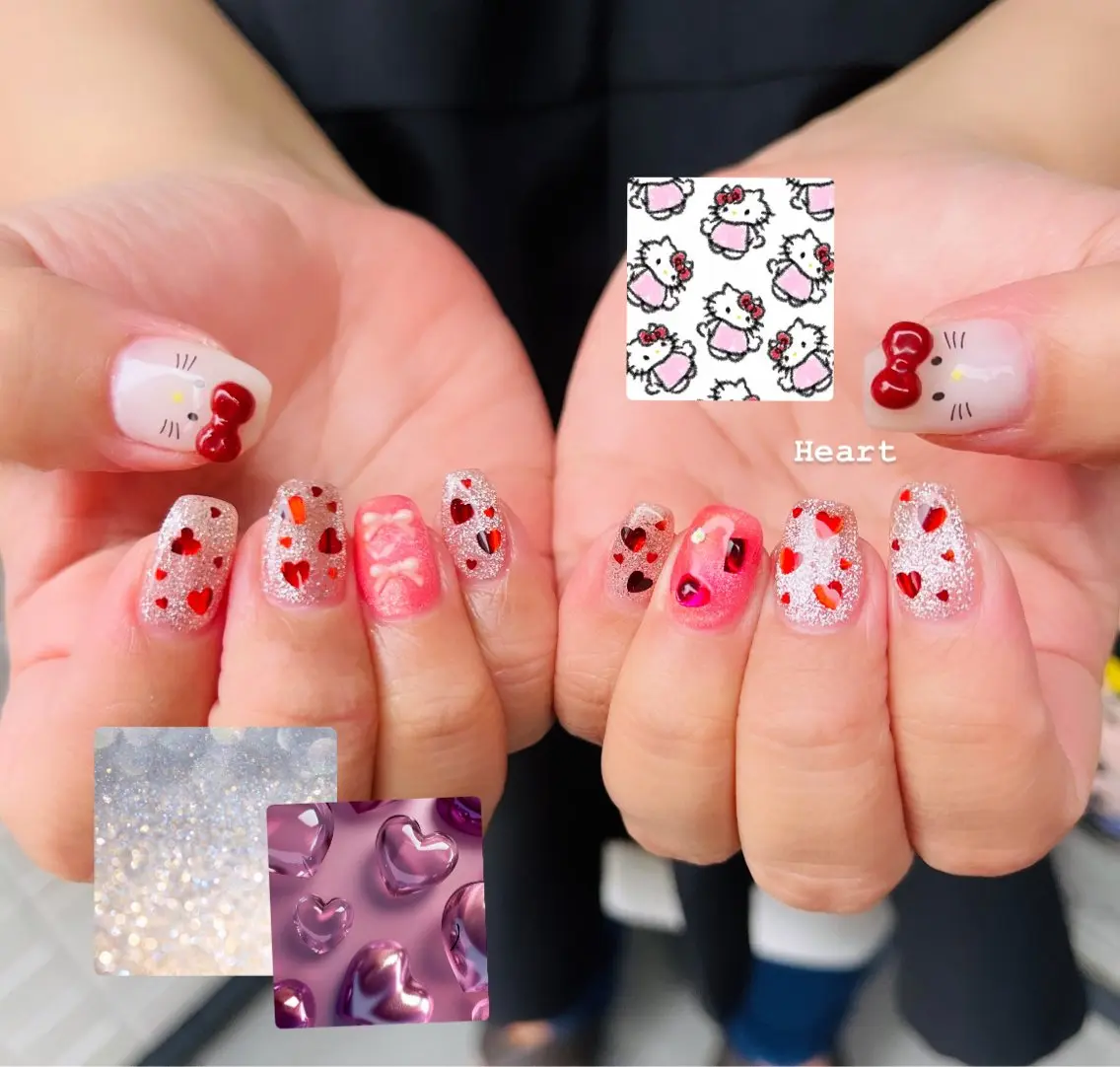 ネイル ハート ハンドネイル HazeGrass NAILのネイルデザイン