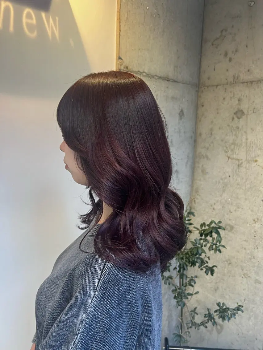 ミディアム カラー カット ヘアカラー 🌝ぷる艶ハイトーン 柔らかヘア🍅まあやのヘアスタイル