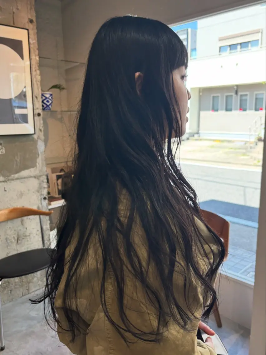 ロング カラー カット ヘアカラー 永田 愛莉のヘアスタイル