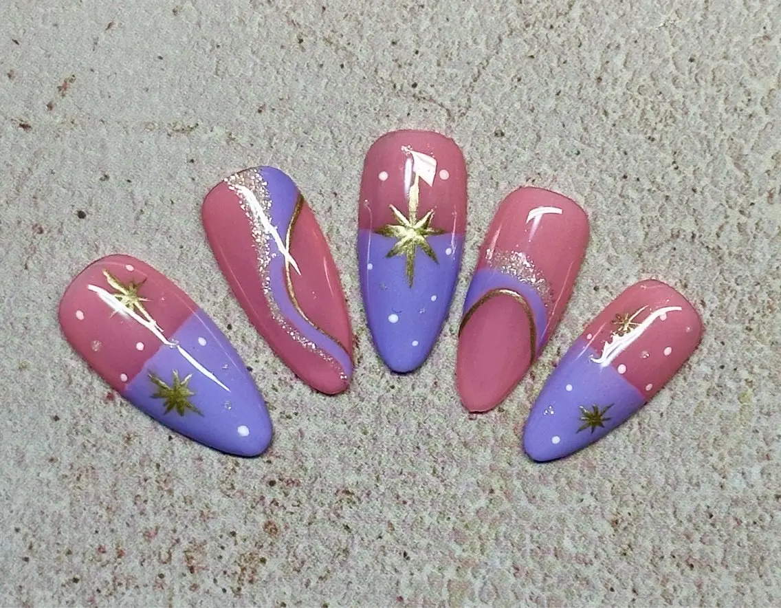 ネイル オーロラネイル マグネットネイル ニュアンスネイル ワンカラーネイル 夏ネイル Mai’s nailのネイルデザイン