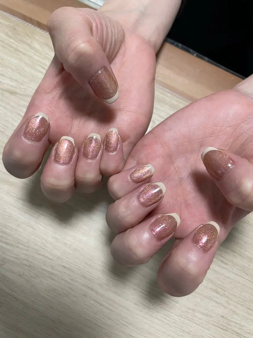 ネイル フレンチネイル マグネットネイル AZNAIL matsudaのネイルデザイン