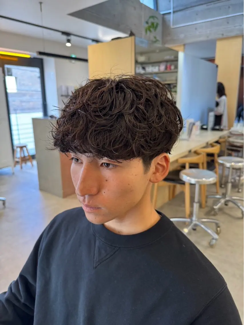 パーマ メンズ カット パーマ fifth 清水睦月のヘアスタイル