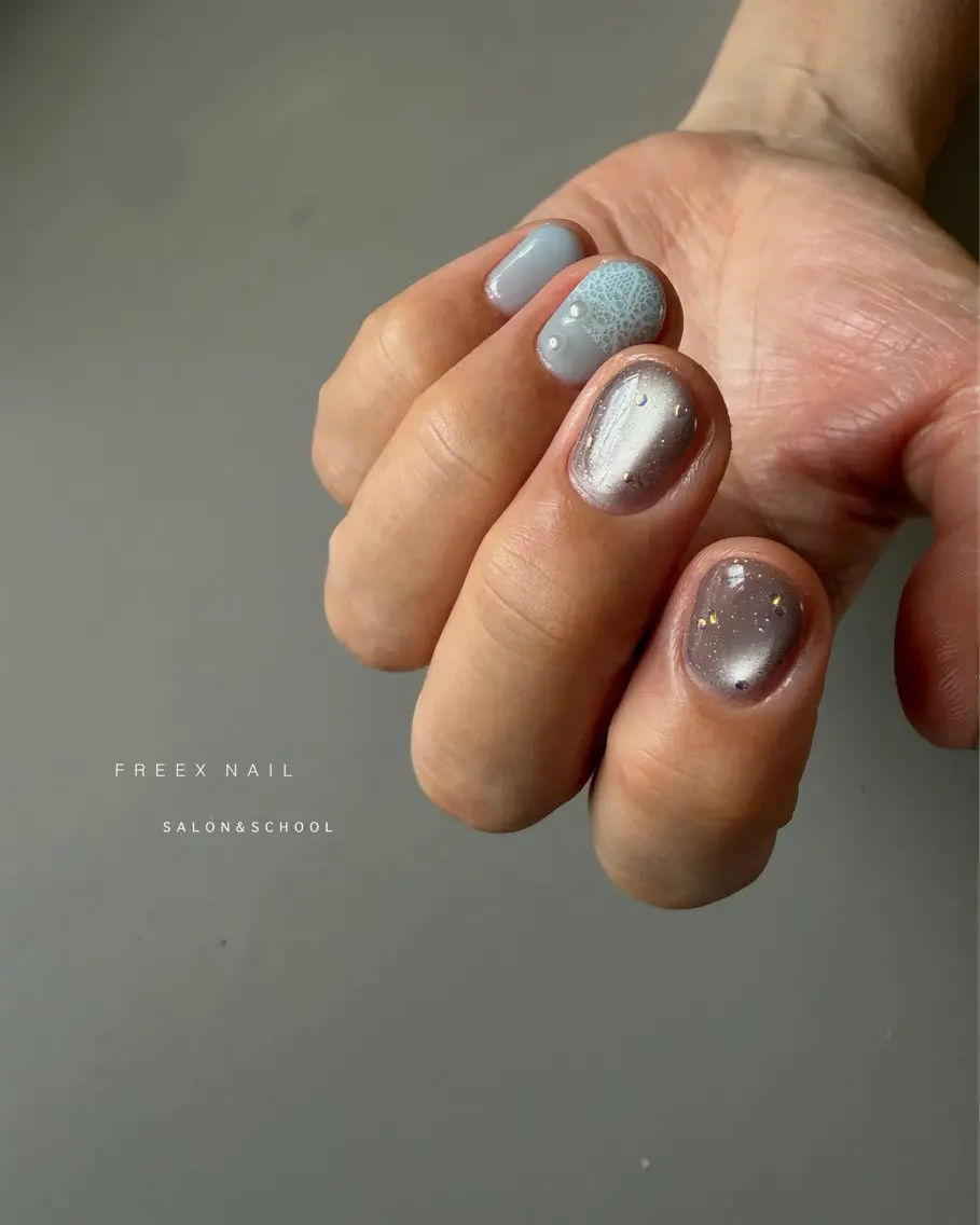 ネイル マグネットネイル ハンドネイル ハンドケア freex nail /ニュアンス/個性派のネイルデザイン