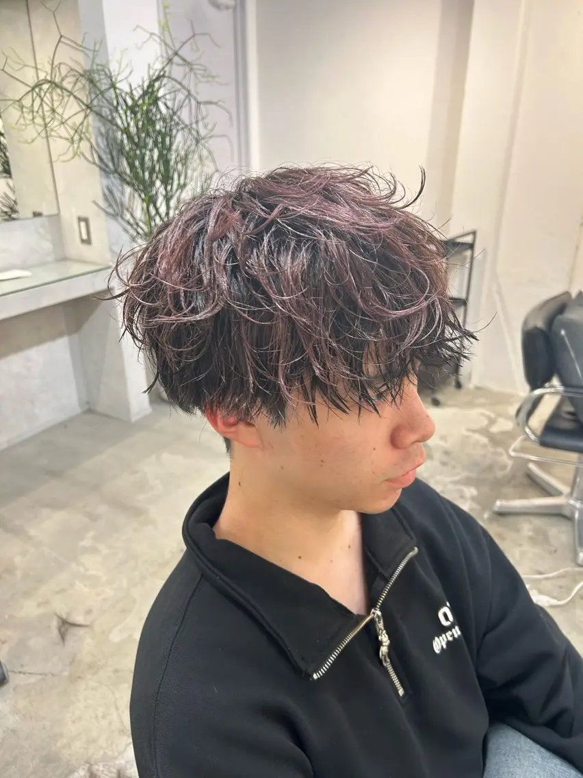 パーマ メンズ カット パーマ メンズ清潔感のプロ 💈メンズパーマ藤田のヘアスタイル