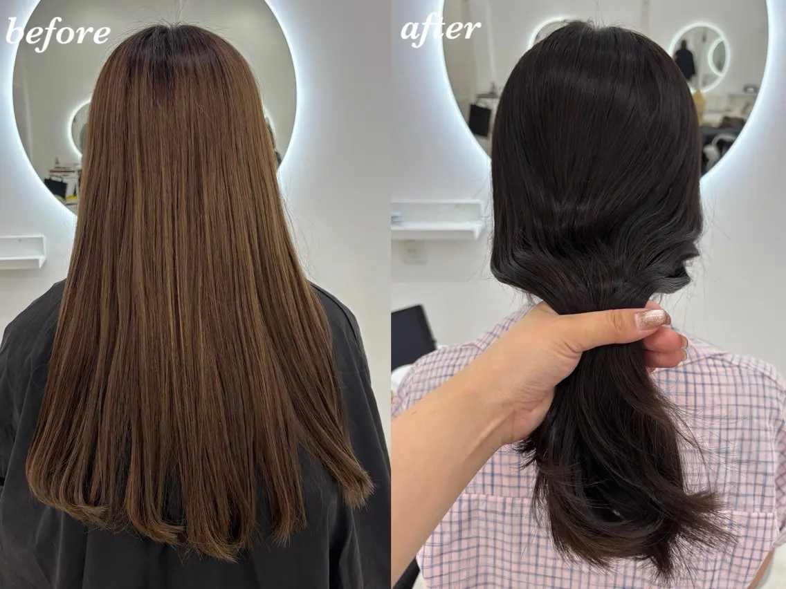ロング カラー カット ヘアカラー トリートメント 【aini天王寺】 𝐚𝐢𝐫𝐢✂︎のヘアスタイル