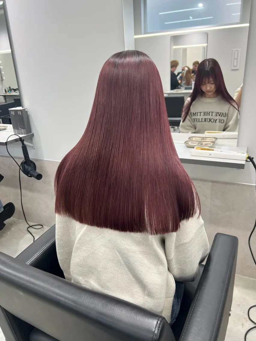 ロング カット ヘアカラー maya🇰🇷韓国 レイヤー/顔まわりのヘアスタイル