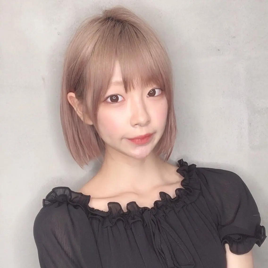 ミディアム カラー ボブ カット ヘアカラー トリートメント 渋谷レイヤーカット❌ 縮毛矯正専門/武田涼のヘアスタイル