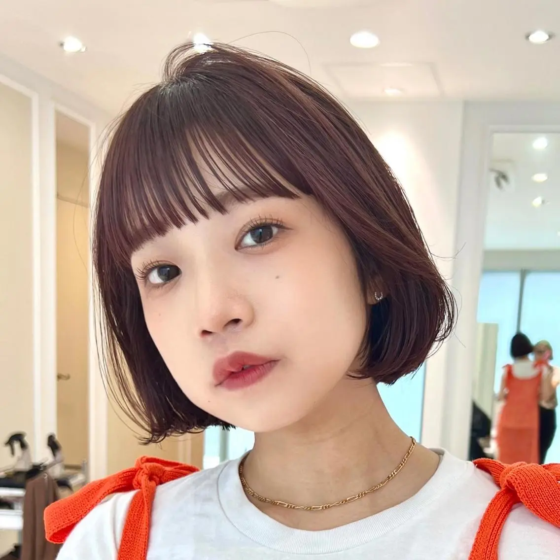 ショート 切りっぱなしボブ ボブ 韓国風ヘア ✨まとまるボブ/ 切りっぱなし/ユキナのヘアスタイル