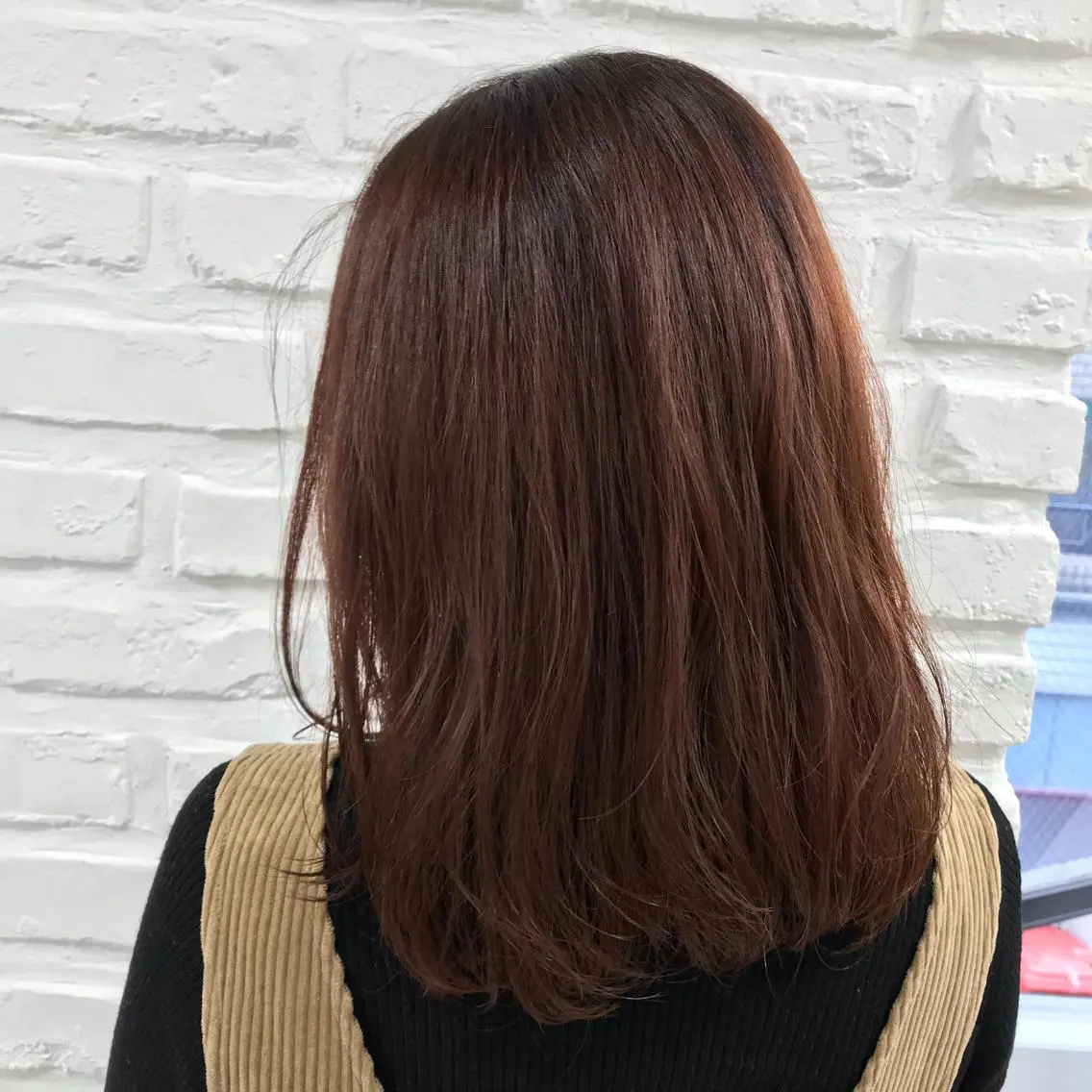 ミディアム カラー ブリーチ 透明感カラー ブリーチなしカラー 【暖色カラー特化】 中山由梨のヘアスタイル