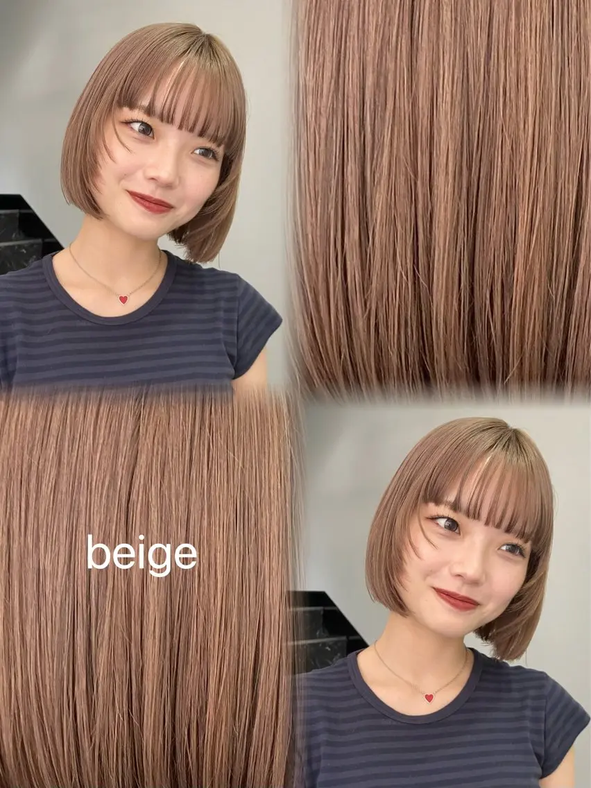 ショート カラー ヘアカラー チャコ|暖色 |ボブ•レイヤーのヘアスタイル