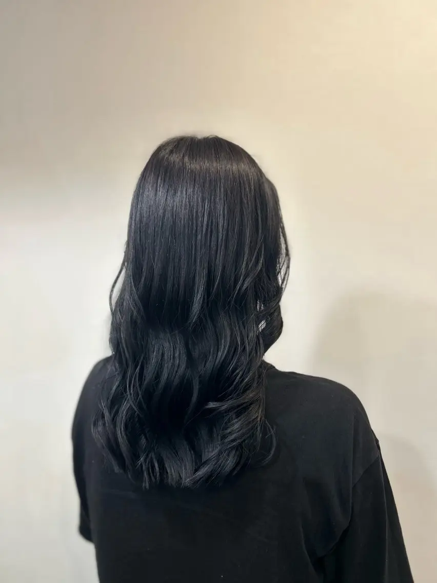 ミディアム 元永 沙知のヘアスタイル