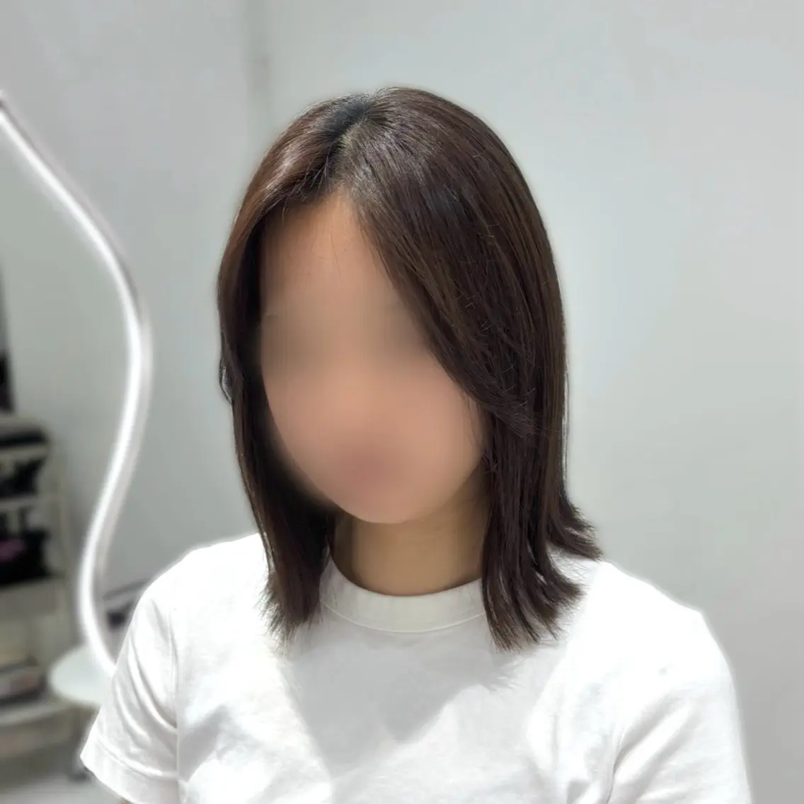 ミディアム ボブ 伸ばしかけ 韓国風ヘア 後藤 瑠菜のヘアスタイル