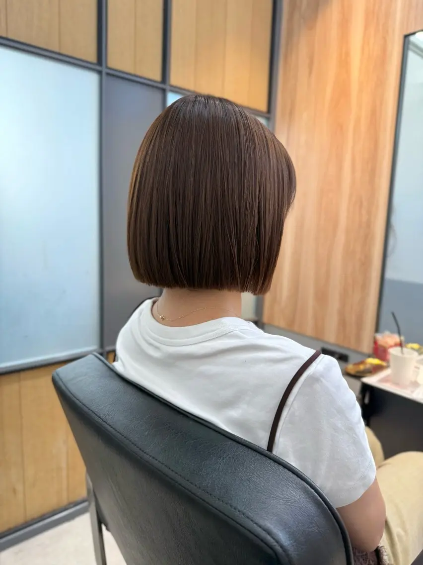ショート ボブ 髪質改善 カット 縮毛矯正 トリートメント 神戸ボブ✂️ ioe三宮/田 伸佳のヘアスタイル