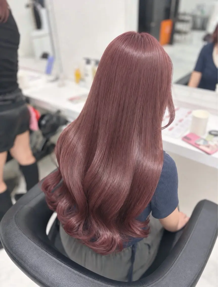 ロング カラー ヘアアレンジ ヘアカラー さくら🍒 暖色カラー/髪質改善のヘアスタイル