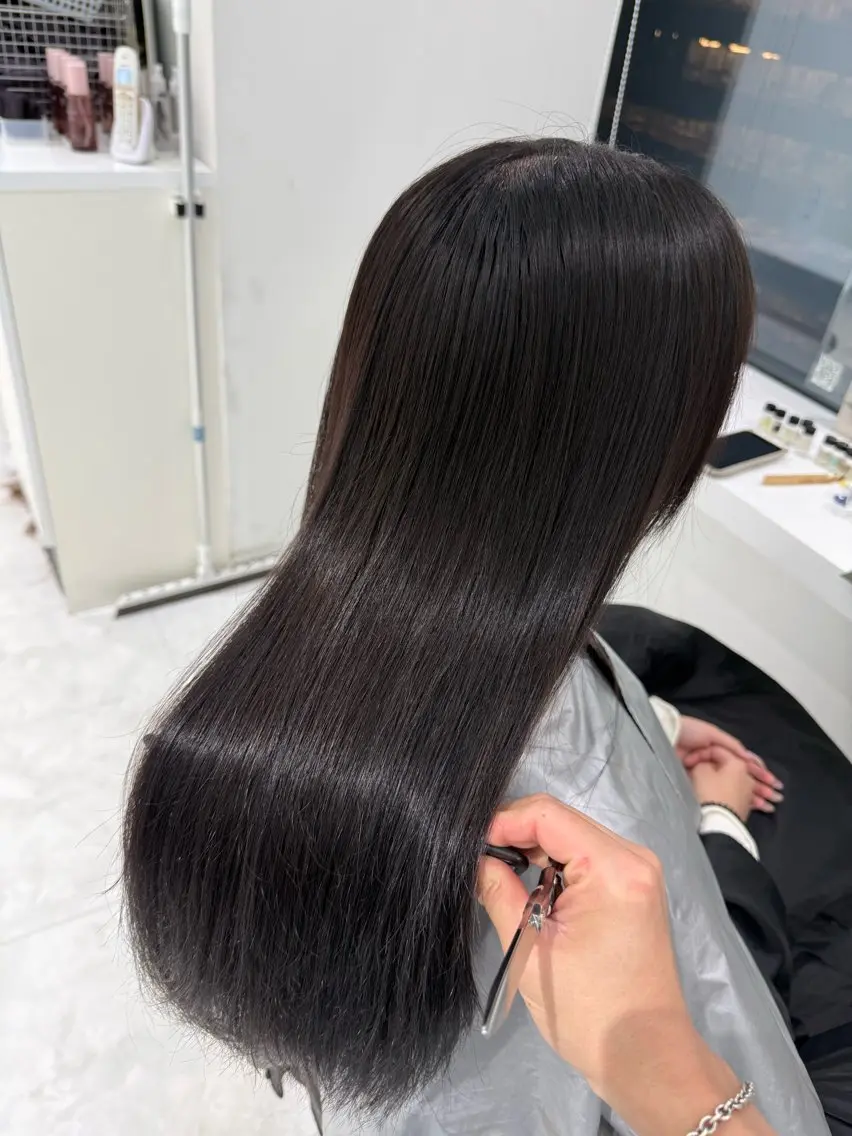 ミディアム カラー カット ヘアカラー トリートメント ヘッドスパ ヘアセット ♡上品韓国髪♡ブラ ウン/SAYATOのヘアスタイル