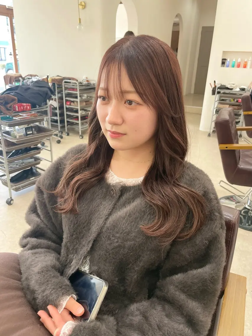 ロング カット ヘアカラー トリートメント 鈴木 梨瑚のヘアスタイル