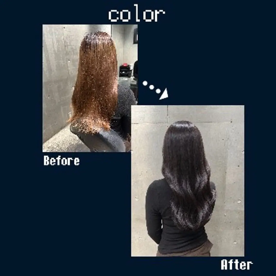 セミロング カラー ヘアカラー トリートメント カラー/縮毛矯正🌟 奈寧のヘアスタイル