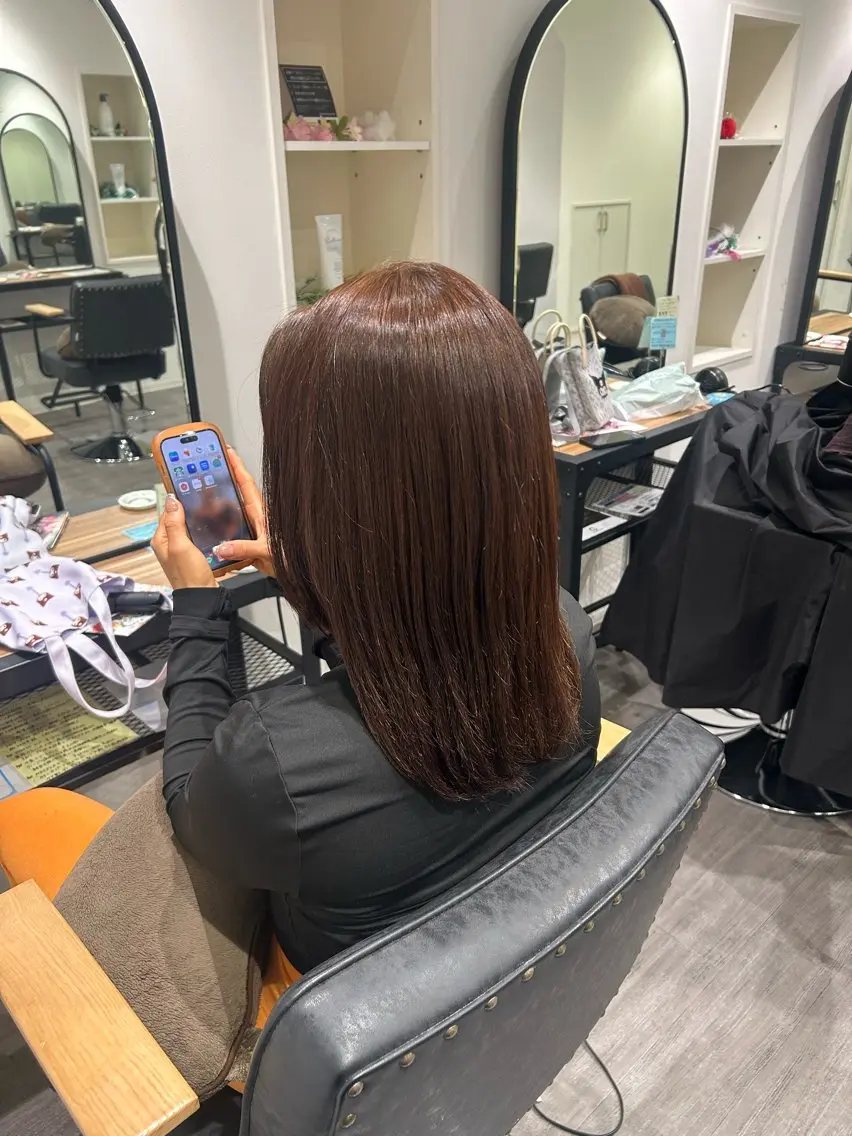 ミディアム カラー アッシュ ベージュカラー cocotte 💟草間紫音💟のヘアスタイル