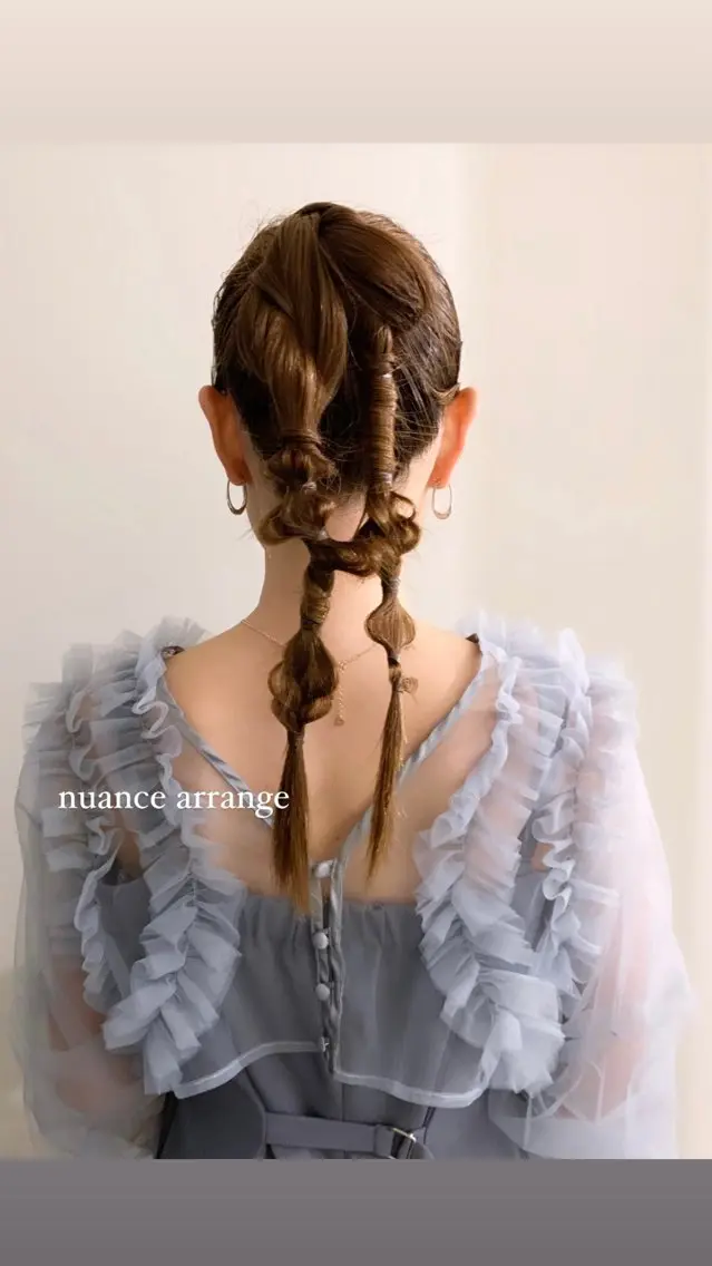 ヘアアレンジ ヘアセット 落合希 Olivebeigeのヘアスタイル
