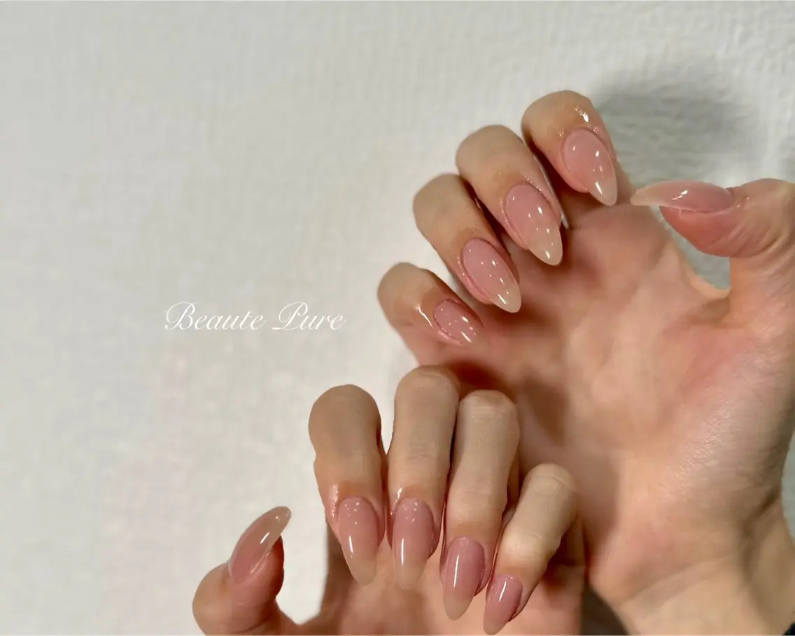 ネイル ワンカラーネイル シンプルネイル ハンドネイル BeautePure Maiのネイルデザイン