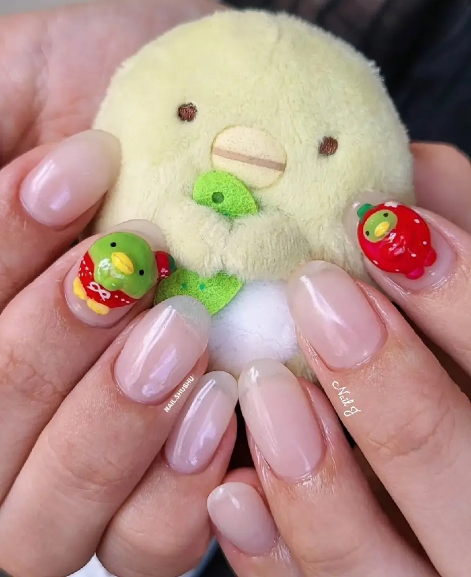 ネイル ガーリー ニュアンスネイル ワンカラーネイル ぷっくりネイル 春ネイル ハンドネイル Nail Jのネイルデザイン